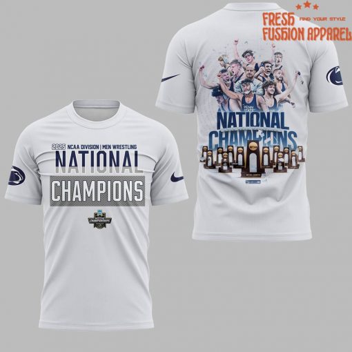 Penn State Nittany Lions 2025 NCAA Division Men Wrestling Champions Grey Shirt