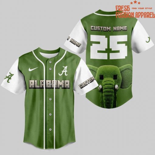 Alabama Crimson Tide x Minecraft Personalized Baseball Jersey