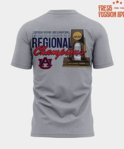 Auburn Tigers Mens Basketball 2025 South Regional Champions Final Four Grey Tee