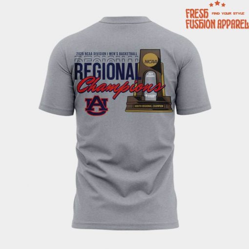 Auburn Tigers men’s Basketball 2025 South Regional Champions Final Four Grey Tee
