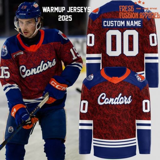 Bakersfield Condors Special New 2025 Warm Up Hockey Jersey
