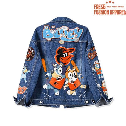 Baltimore Orioles x Bluey Night Denim Jacket