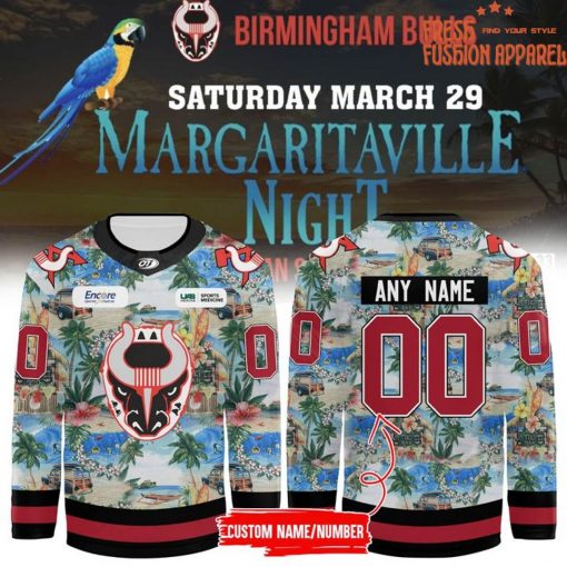 Birmingham Bulls Margaritaville Night 2025 Limited Hockey Jersey