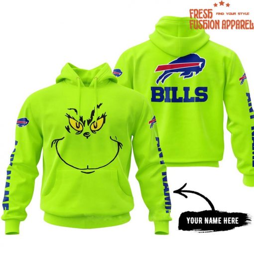 Buffalo Bills x Grinch Special Green Design Custom Hoodie