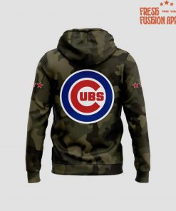 Chicago Cubs Armed Forces 2025 Limited Camo Hoodie