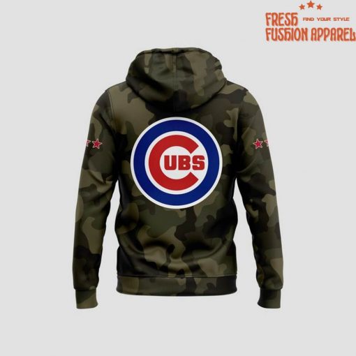 Chicago Cubs Armed Forces 2025 Limited Camo Hoodie