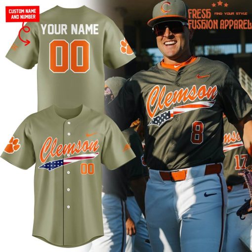 Clemson Tigers Baseball Military Appreciation Baseball Jersey