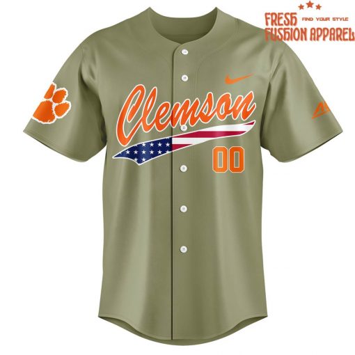 Clemson Tigers Baseball Military Appreciation Baseball Jersey
