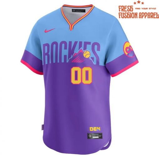 Colorado Rockies 2025 City Connect Personalized Baseball Jersey