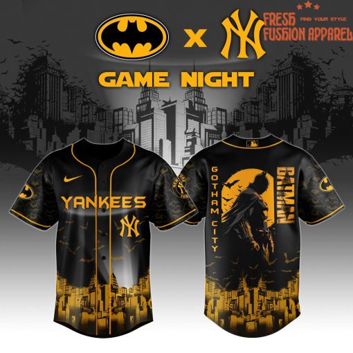 New York Yankees x DC Batman Game Night Special Baseball Jersey