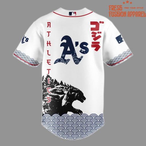 Oakland Athletics x Godzilla Japan Edition 2025 Special Baseball Jersey