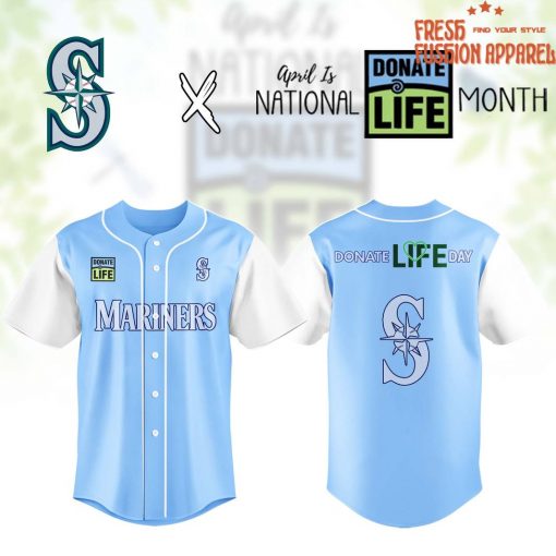 Seattle Mariners x Donate Life Month Special Edition Baseball Jersey