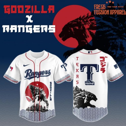 Texas Rangers x Godzilla Japan Edition 2025 Special Baseball Jersey