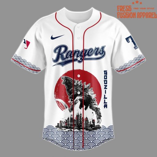 Texas Rangers x Godzilla Japan Edition 2025 Special Baseball Jersey