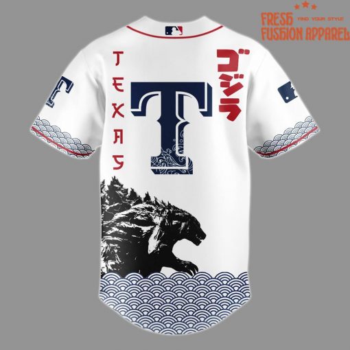 Texas Rangers x Godzilla Japan Edition 2025 Special Baseball Jersey
