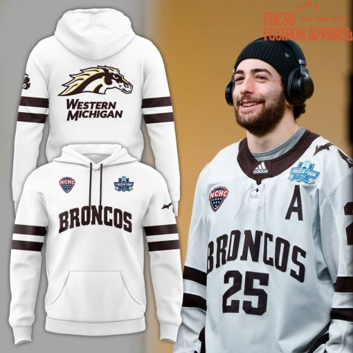 Western Michigan Broncos Frozen Four Special White Hoodie