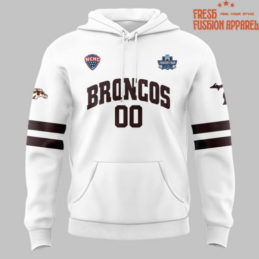 Western Michigan Broncos Frozen Four Special White Hoodie