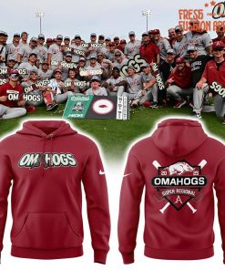 Arkansas Razorbacks Baseball OMAHOGS Super Regional Champions 2025 Hoodie