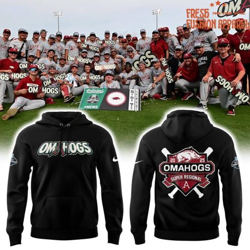 Arkansas Razorbacks Baseball OMAHOGS Super Regional Champions 2025 Hoodie