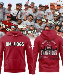 Arkansas Razorbacks Baseball OMAHOGS Super Regional Champions 2025 Hoodie – Limited Edition