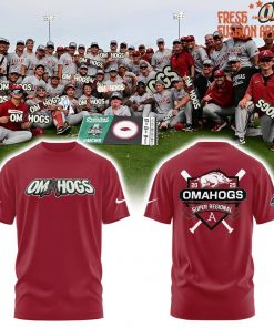 Arkansas Razorbacks Baseball OMAHOGS Super Regional Champions 2025 Tee