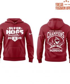 Arkansas Razorbacks Baseball SUPERHOGS Regional Champions 2025 Hoodie
