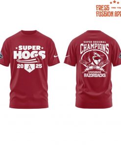 Arkansas Razorbacks Baseball SUPERHOGS Regional Champions 2025 Tee