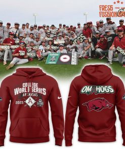 Arkansas Razorbacks College World Series 2025 OMAHOGS Special Red Hoodie