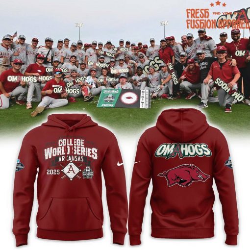 Arkansas Razorbacks College World Series 2025 OMAHOGS Special Red Hoodie