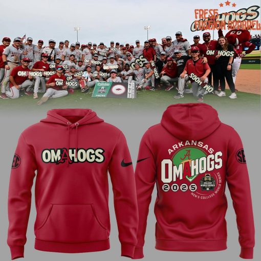Arkansas Razorbacks OMAHOGS College World Series Baseball Hoodie