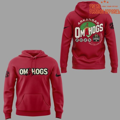 Arkansas Razorbacks OMAHOGS College World Series Baseball Hoodie