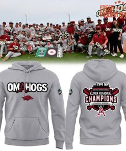 Arkansas Razorbacks OMAHOGS Men’s College World Series Baseball Hoodie