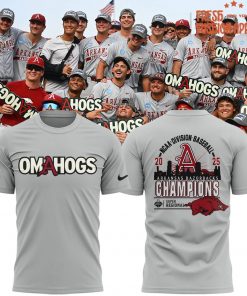 Arkansas Razorbacks Omahogs Super Regionals Champions 2025 Shirt