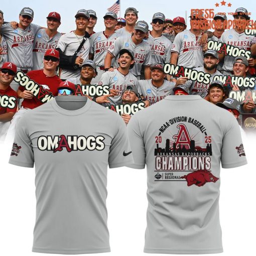 Arkansas Razorbacks Omahogs Super Regionals Champions 2025 Shirt