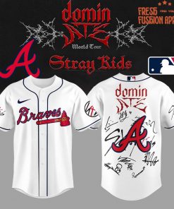 Atlanta Braves x Stray Kids DomiATE Word Tour Signature Baseball Jersey