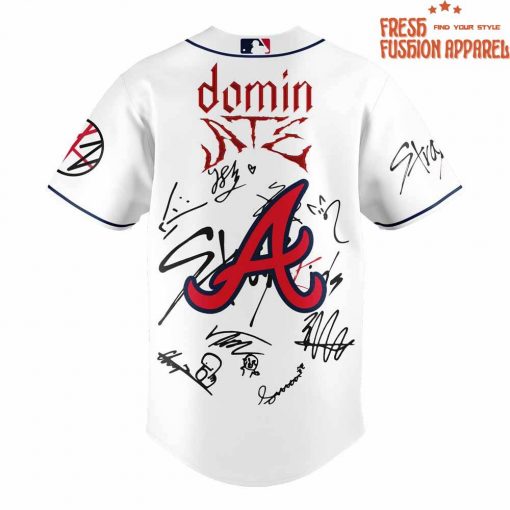 Atlanta Braves x Stray Kids DomiATE Word Tour Signature Baseball Jersey