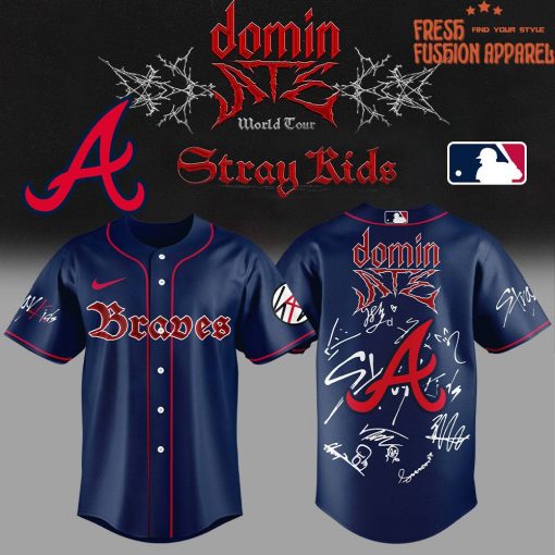 Atlanta Braves x Stray Kids DomiATE Word Tour Signature Baseball Jersey