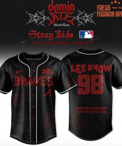 Atlanta Braves x Stray Kids DominATE World Tour Lee Know Baseball Jersey