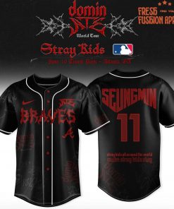 Atlanta Braves x Stray Kids DominATE World Tour Seungmin Baseball Jersey