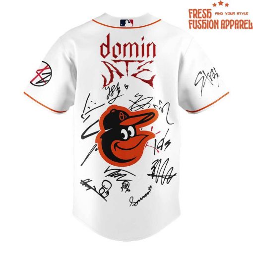 Baltimore Orioles x Stray Kids DomiATE Word Tour Signature Baseball Jersey