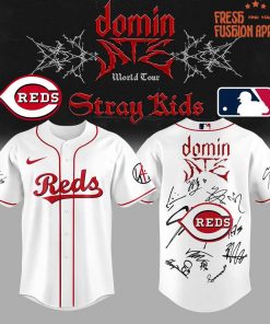 Cincinnati Reds x Stray Kids DomiATE Word Tour Signature Baseball Jersey