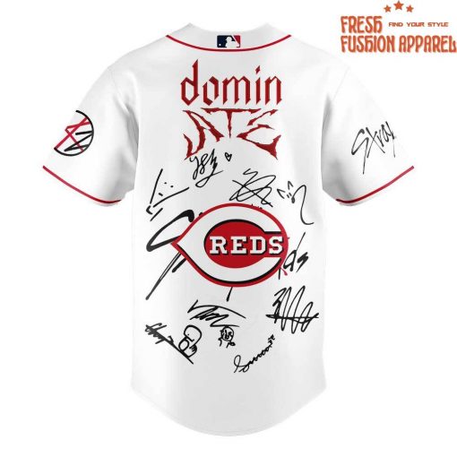 Cincinnati Reds x Stray Kids DomiATE Word Tour Signature Baseball Jersey