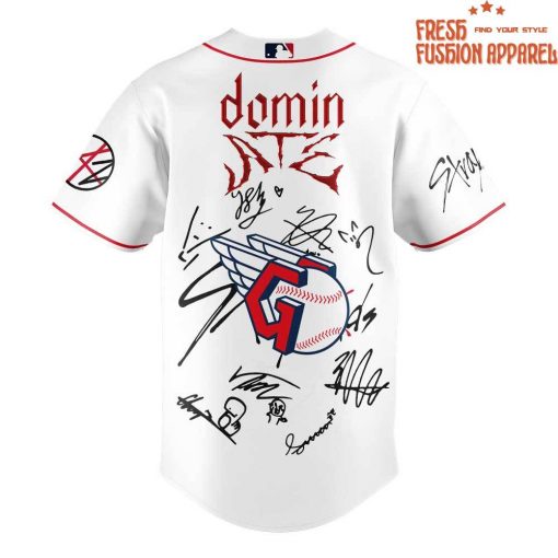 Cleveland Guardians x Stray Kids DomiATE Word Tour Signature Baseball Jersey