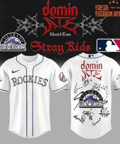Colorado Rockies x Stray Kids DomiATE Word Tour Signature Baseball Jersey