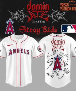 Los Angeles Angels x Stray Kids DomiATE Word Tour Signature Baseball Jersey