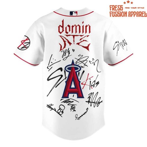 Los Angeles Angels x Stray Kids DomiATE Word Tour Signature Baseball Jersey