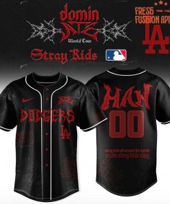 Los Angeles Dodgers x Stray Kids DomiATE Word Tour Personalized Baseball Jersey