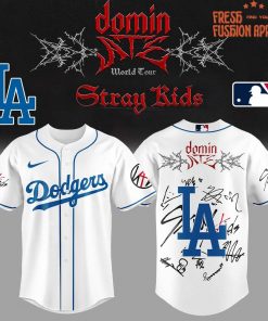 Los Angeles Dodgers x Stray Kids DomiATE Word Tour Signature Baseball Jersey