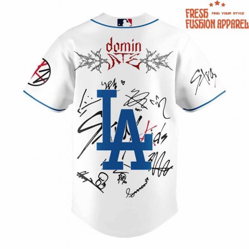 Los Angeles Dodgers x Stray Kids DomiATE Word Tour Signature Baseball Jersey
