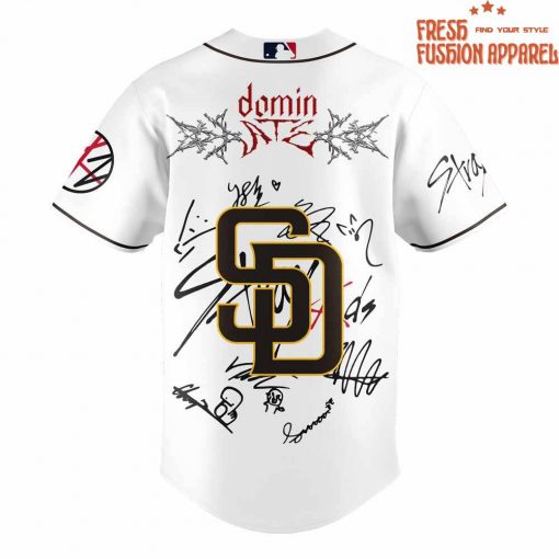San Diego Padres x Stray Kids DomiATE Word Tour Signature Baseball Jersey